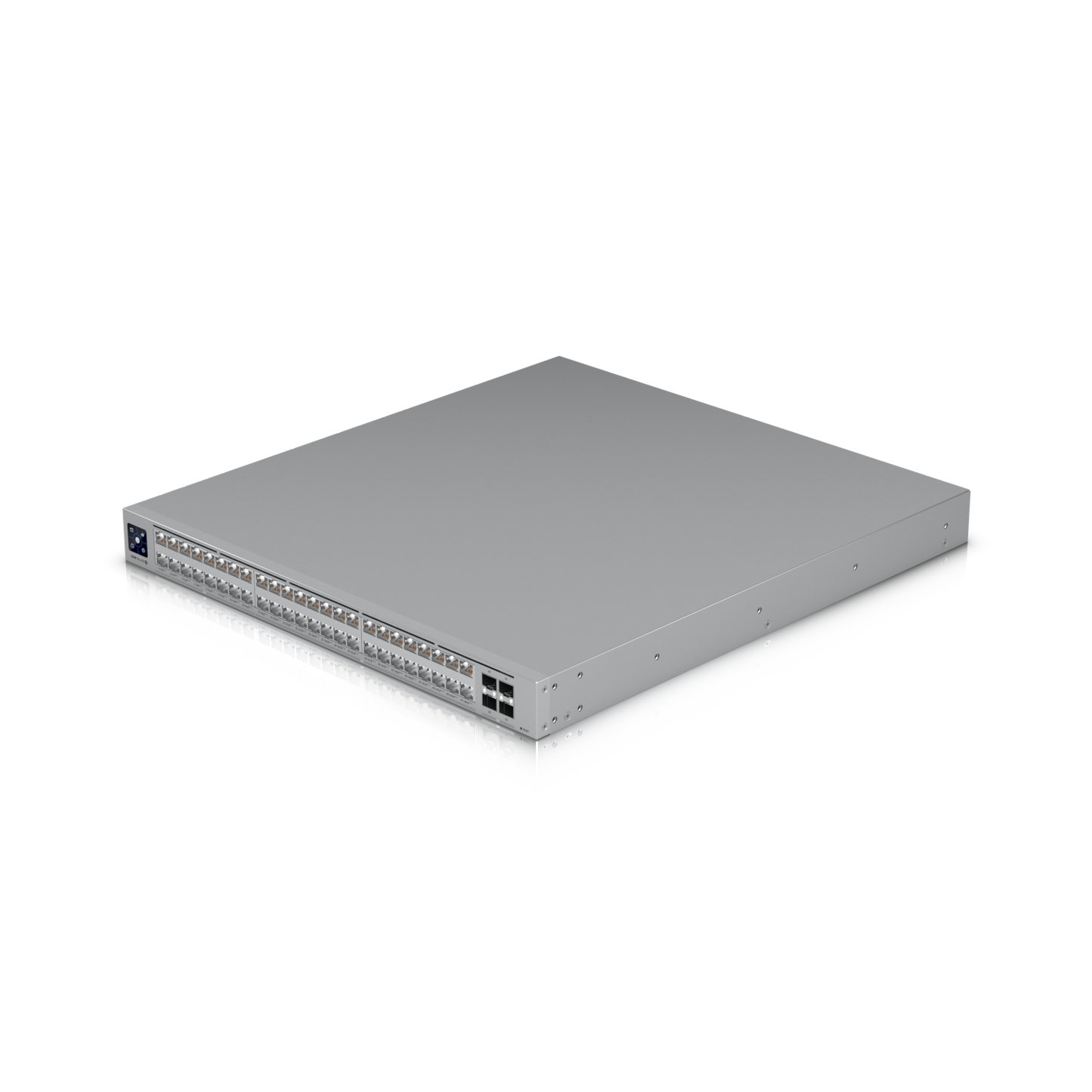 Pro XG 48 PoE showing Etherlighting layout and ports
