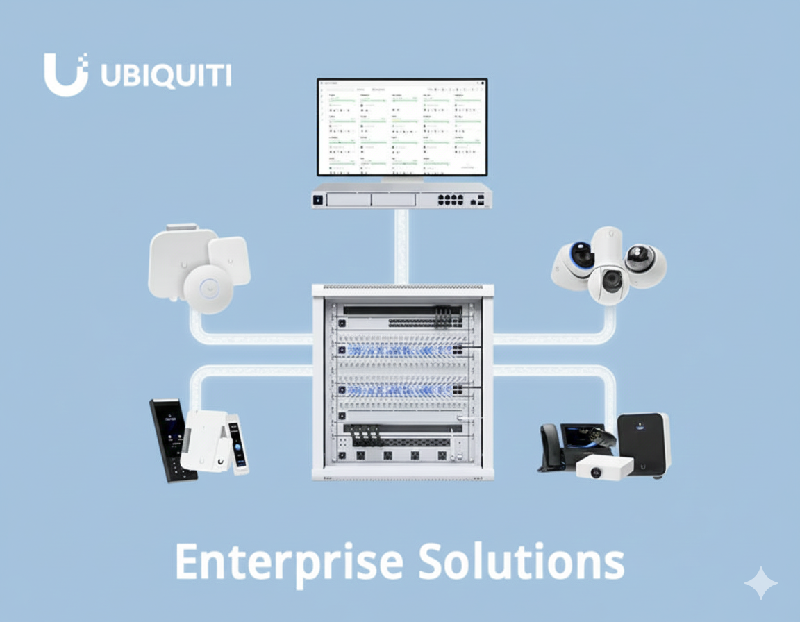 UniFi Enterprise networking solutions including enterprise access points, switches, gateways, and network video recorders