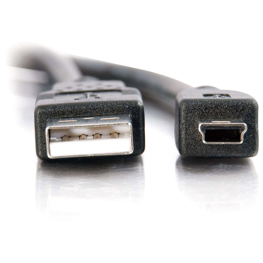 Front Image for C2G 3.3ft (1m) USB 2.0 A to Mini-B Cable - USB A to B - Black