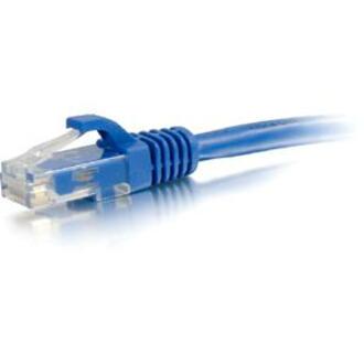 Left Image for C2G 10ft Cat5e Snagless Unshielded UTP Ethernet Network Patch Cable (RJ45 M/M), Blue, Standard RJ45 Connectors, 5600pf/100m