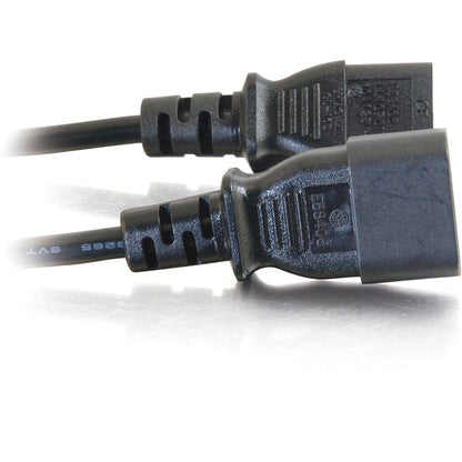Alternate-Image2 Image for C2G 6ft Power Extension Cord - 18 AWG - IEC320C14 to IEC320C13