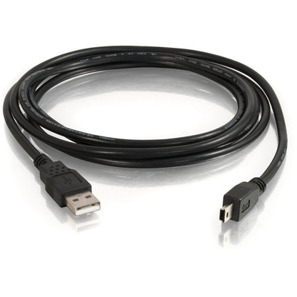 Alternate-Image1 Image for C2G 2m (6.6ft) USB 2.0 Cable - USB Cable - USB-A Male to USB Mini-B Male - Black