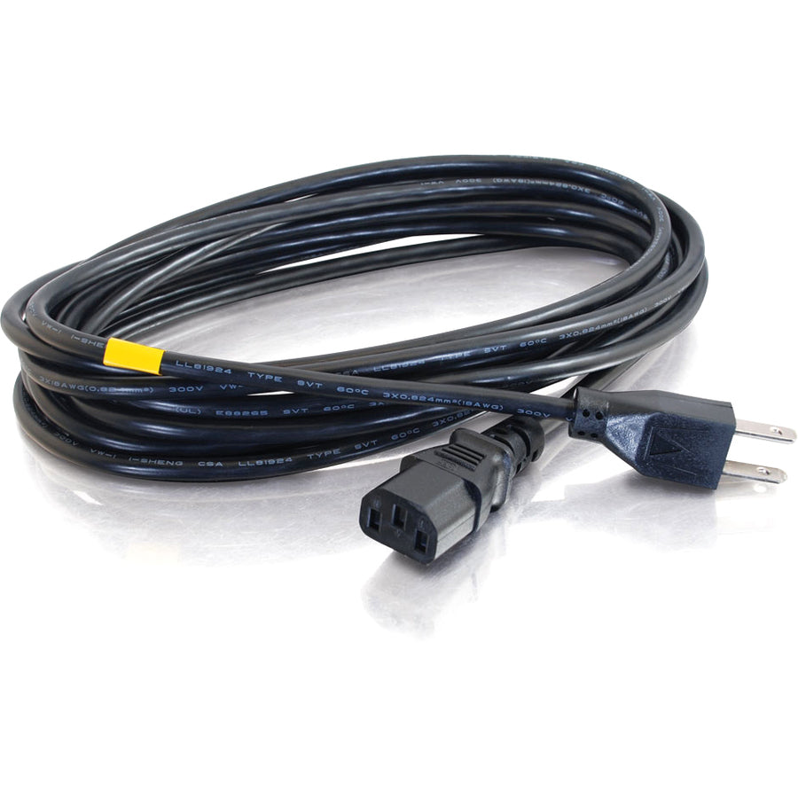 Alternate-Image3 Image for C2G 10ft Power Cord - 18 AWG - NEMA 5-15P to IEC320C13 - Computer Power