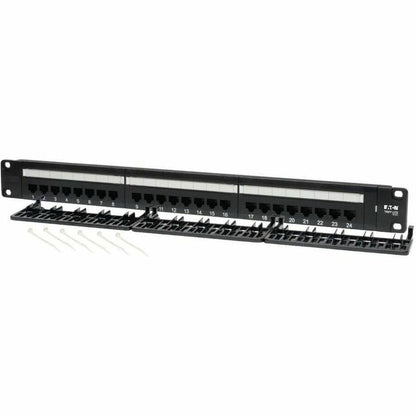 Alternate-Image2 Image for Eaton Tripp Lite Series 24-Port 1U Rack-Mount Cat5e 110 Patch Panel, 568B, RJ45 Ethernet, TAA