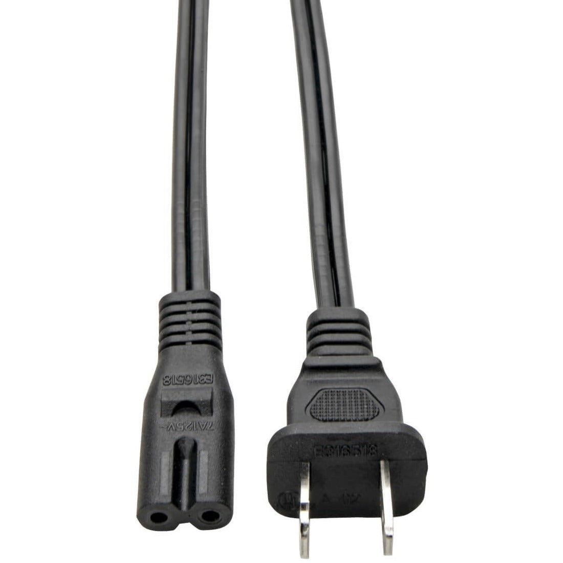 Main Image for Eaton Tripp Lite Series 2-Slot Non-Polarized Replacement Power Cord, 1-15P to C7 - 10A, 120V, 18 AWG, 6 ft. (1.83 m), Black