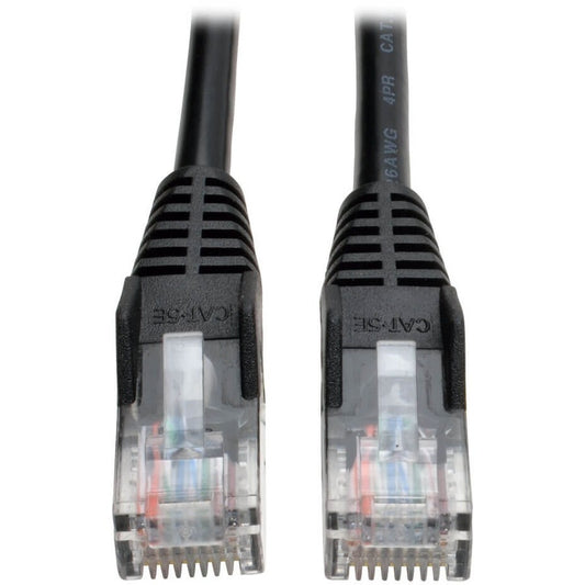 Main Image for Tripp Lite by Eaton Cat5e 350 MHz Snagless Molded (UTP) Ethernet Cable (RJ45 M/M) PoE - Black 3 ft. (0.91 m)