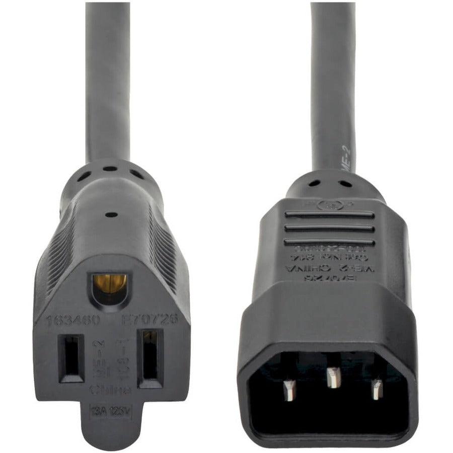 Main Image for Eaton Tripp Lite Series NEMA 5-15R to C14 Computer AC Power Cable - 13A, 125V, 16 AWG, 2 ft. (0.61 m), Black
