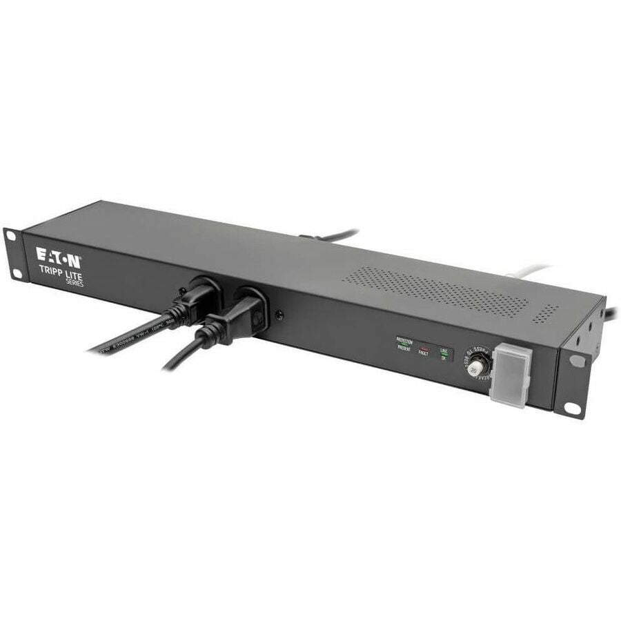 Alternate-Image3 Image for Tripp Lite by Eaton Isobar 12-Outlet Network Server Surge Protector 15 ft. (4.57 m) Cord with L5-20P Plug 3840 Joules Diagnostic LEDs 1U Rackmount