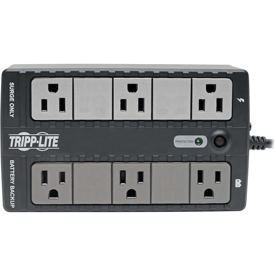 Front Image for Eaton Tripp Lite Series 350VA 210W Standby UPS - 6 NEMA 5-15R Outlets, 120V, 50/60 Hz, USB, 5-15P Plug, Desktop/Wall Mount