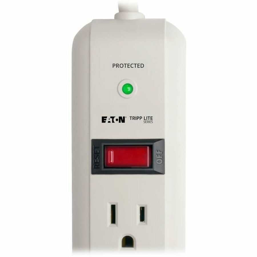 Alternate-Image3 Image for Eaton Tripp Lite Series Protect It! 7-Outlet Surge Protector, 12 ft. Cord, 1080 Joules, Diagnostic LED, Light Gray Housing