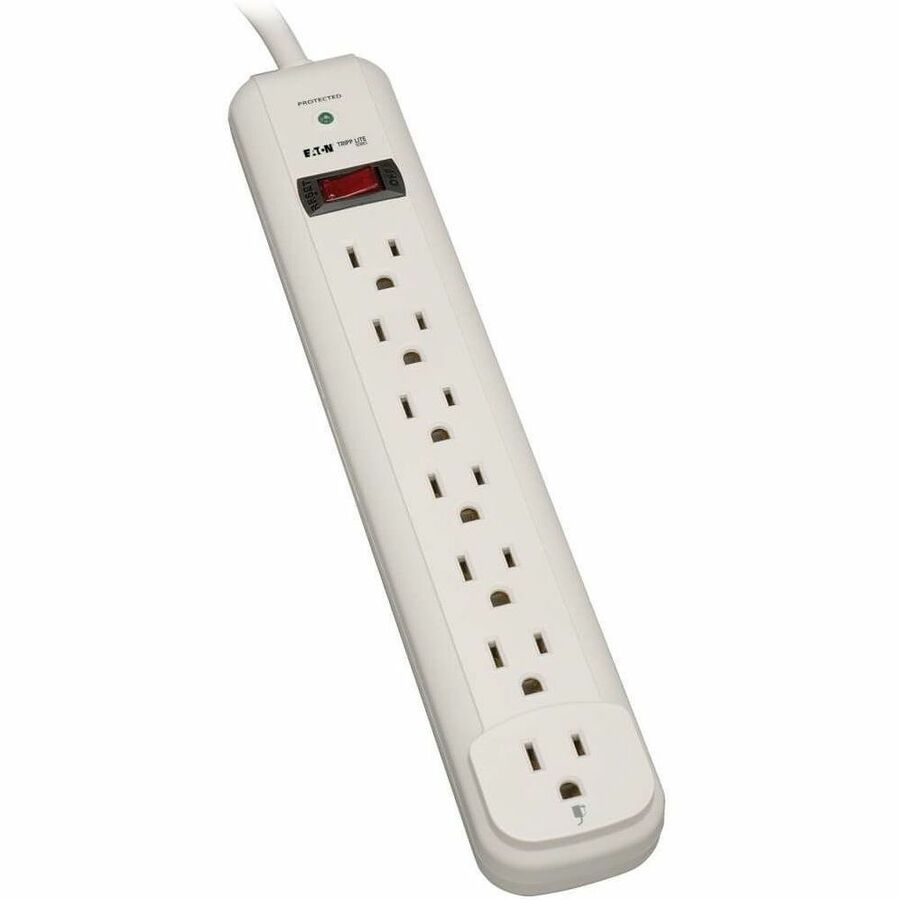 Alternate-Image8 Image for Eaton Tripp Lite Series Protect It! 7-Outlet Surge Protector, 12 ft. Cord, 1080 Joules, Diagnostic LED, Light Gray Housing