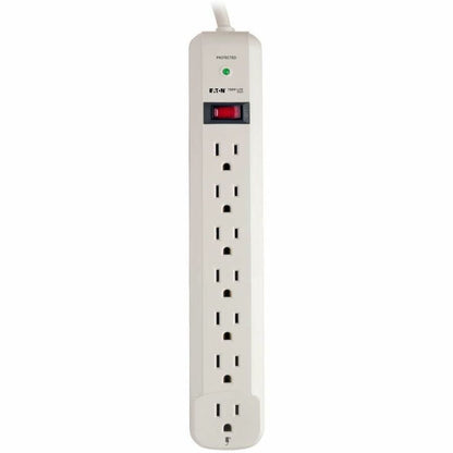Alternate-Image2 Image for Eaton Tripp Lite Series Protect It! 7-Outlet Surge Protector, 12 ft. Cord, 1080 Joules, Diagnostic LED, Light Gray Housing