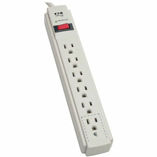 Main Image for Eaton Tripp Lite Series Protect It! 6-Outlet Surge Protector, 4 ft. (1.22 m) Cord, 790 Joules, Diagnostic LED, Light Gray Housing