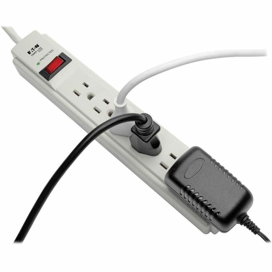 Alternate-Image4 Image for Eaton Tripp Lite Series Protect It! 6-Outlet Surge Protector, 4 ft. (1.22 m) Cord, 790 Joules, Diagnostic LED, Light Gray Housing