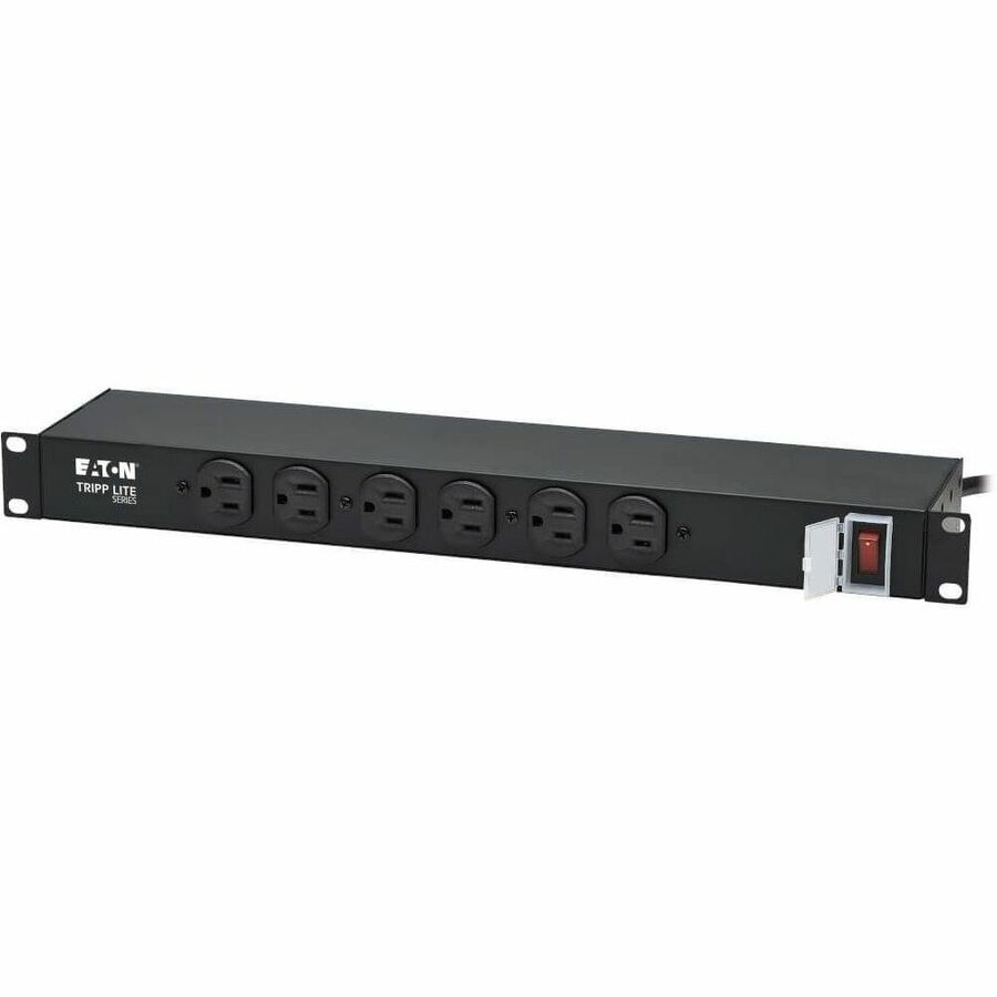 Alternate-Image3 Image for Eaton Tripp Lite Series 1U Rack-Mount Power Strip, 120V, 15A, 5-15P, 12 Outlets (6 Front-Facing, 6-Rear-Facing), 15 ft. (4.57 m) Cord