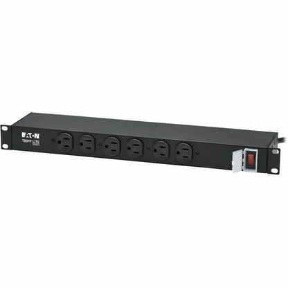 Alternate-Image3 Image for Eaton Tripp Lite Series 1U Rack-Mount Power Strip, 120V, 15A, 5-15P, 12 Outlets (6 Front-Facing, 6-Rear-Facing), 15 ft. (4.57 m) Cord