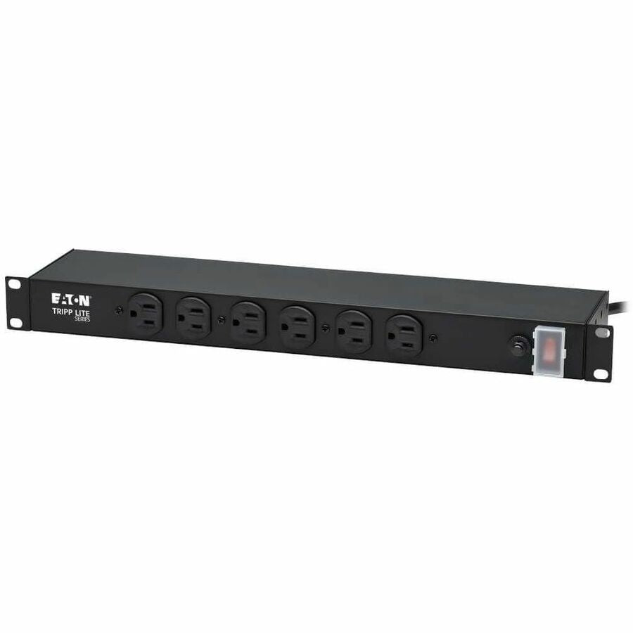 Alternate-Image2 Image for Eaton Tripp Lite Series 1U Rack-Mount Power Strip, 120V, 15A, 5-15P, 12 Outlets (6 Front-Facing, 6-Rear-Facing), 15 ft. (4.57 m) Cord