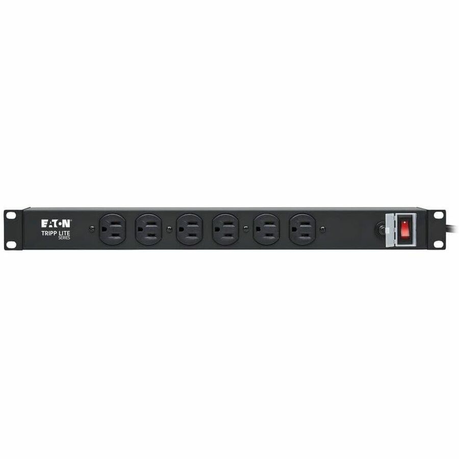 Alternate-Image6 Image for Eaton Tripp Lite Series 1U Rack-Mount Power Strip, 120V, 15A, 5-15P, 12 Outlets (6 Front-Facing, 6-Rear-Facing), 15 ft. (4.57 m) Cord