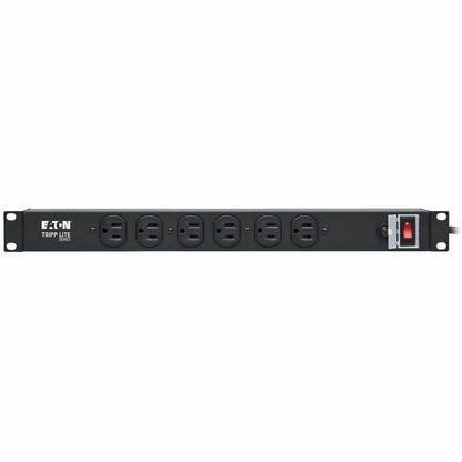 Alternate-Image6 Image for Eaton Tripp Lite Series 1U Rack-Mount Power Strip, 120V, 15A, 5-15P, 12 Outlets (6 Front-Facing, 6-Rear-Facing), 15 ft. (4.57 m) Cord