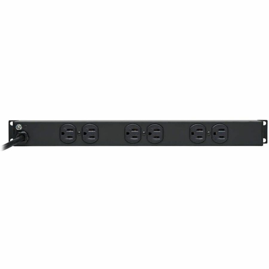 Alternate-Image7 Image for Eaton Tripp Lite Series 1U Rack-Mount Power Strip, 120V, 15A, 5-15P, 12 Outlets (6 Front-Facing, 6-Rear-Facing), 15 ft. (4.57 m) Cord