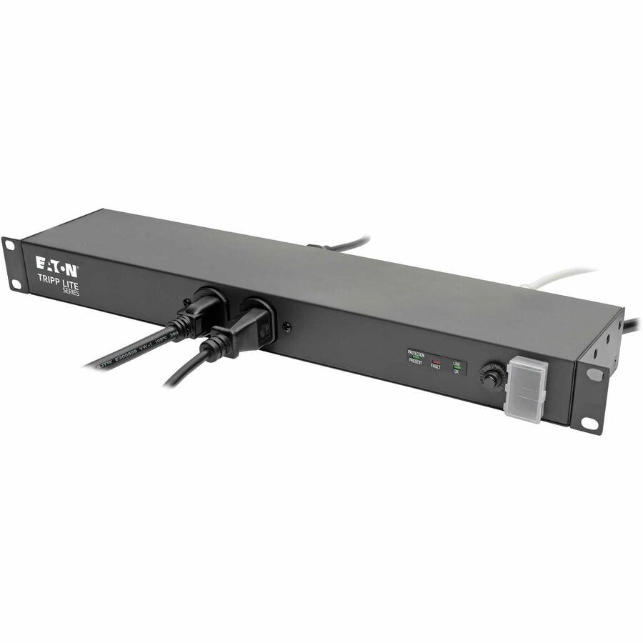 Alternate-Image2 Image for Eaton Tripp Lite Series Isobar 12-Outlet Network Server Surge Protector, 15 ft. (4.57 m) Cord, 3840 Joules, Diagnostic LEDs, 1U Rackmount