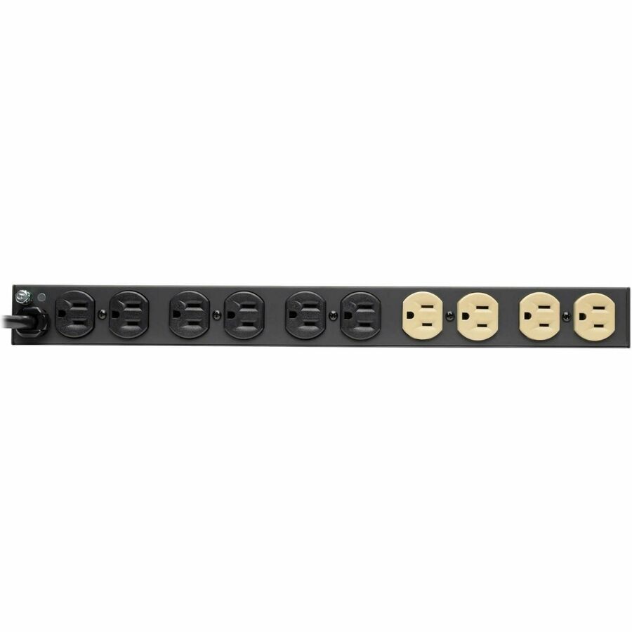 Alternate-Image1 Image for Eaton Tripp Lite Series Isobar 12-Outlet Network Server Surge Protector, 15 ft. (4.57 m) Cord, 3840 Joules, Diagnostic LEDs, 1U Rackmount