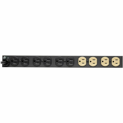 Alternate-Image1 Image for Eaton Tripp Lite Series Isobar 12-Outlet Network Server Surge Protector, 15 ft. (4.57 m) Cord, 3840 Joules, Diagnostic LEDs, 1U Rackmount
