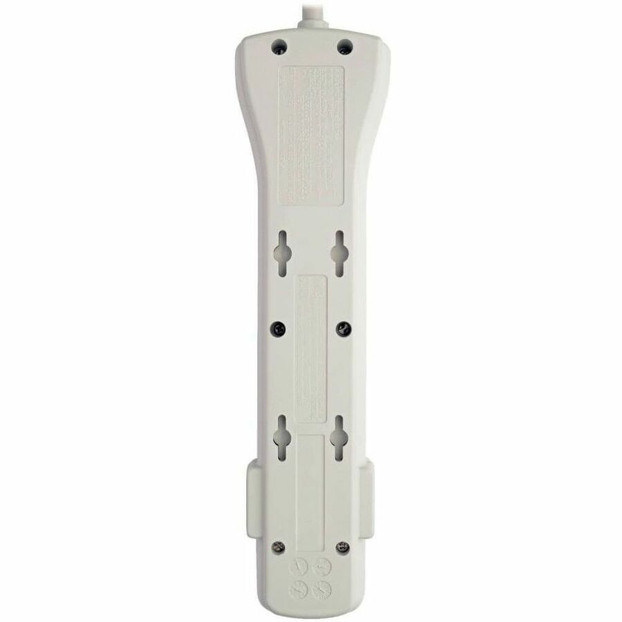 Alternate-Image1 Image for Eaton Tripp Lite Series Protect It! 7-Outlet Surge Protector, 7 ft. Cord with Right-Angle Plug, 2160 Joules, Diagnostic LEDs, Light Gray Housing