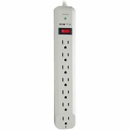 Alternate-Image5 Image for Eaton Tripp Lite Series Protect It! 7-Outlet Surge Protector, 6 ft. Cord, 1080 Joules, Diagnostic LED, Light Gray Housing
