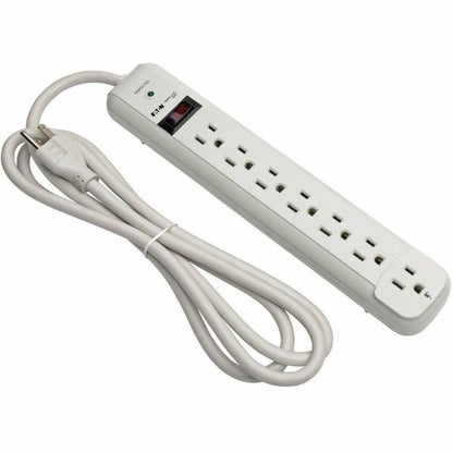 Alternate-Image7 Image for Eaton Tripp Lite Series Protect It! 7-Outlet Surge Protector, 6 ft. Cord, 1080 Joules, Diagnostic LED, Light Gray Housing