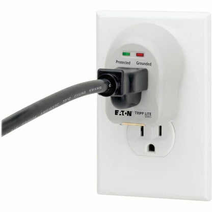 Alternate-Image3 Image for Eaton Tripp Lite Series 1-Outlet Personal Surge Protector, Direct Plug-In, 600 Joules, 2 Diagnostic LEDs
