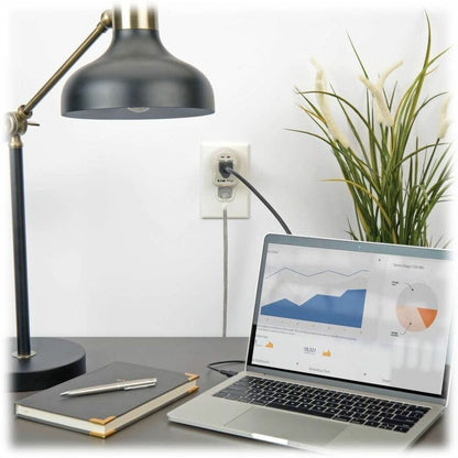 Alternate-Image2 Image for Eaton Tripp Lite Series 1-Outlet Personal Surge Protector, Direct Plug-In, 600 Joules, 2 Diagnostic LEDs