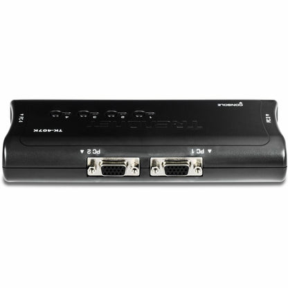 Rear Image for TRENDnet 4-Port USB KVM Switch Kit, VGA And USB Connections, 2048 x 1536 Resolution, Cabling Included, Control Up To 4 Computers, Compliant With Window, Linux, and Mac OS, TK-407K