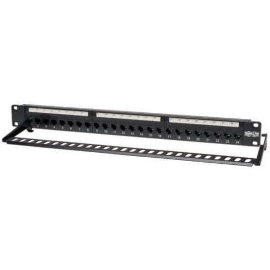 Alternate-Image2 Image for Eaton Tripp Lite Series 24-Port 1U Rack-Mount Cat6/Cat5 Feedthrough Patch Panel, RJ45 Ethernet, TAA