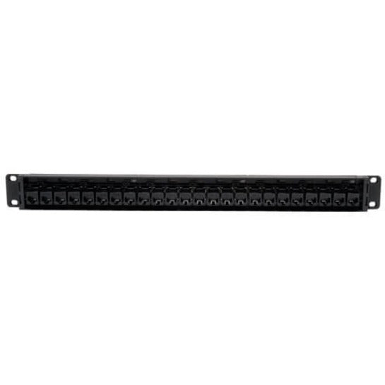 Alternate-Image1 Image for Eaton Tripp Lite Series 24-Port 1U Rack-Mount Cat6/Cat5 Feedthrough Patch Panel, RJ45 Ethernet, TAA