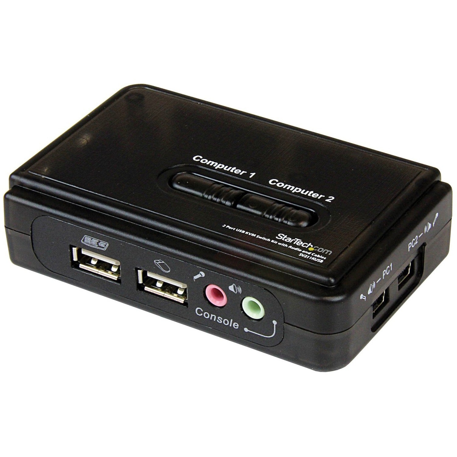 Main Image for StarTech.com 2 Port USB KVM Kit with Cables and Audio Switching - KVM / audio switch - USB - 2 ports - 1 local user