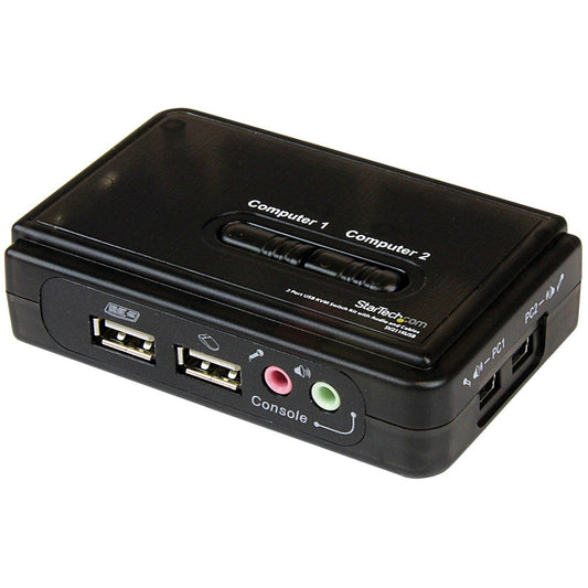 Main Image for StarTech.com 2 Port USB KVM Kit with Cables and Audio Switching - KVM / audio switch - USB - 2 ports - 1 local user