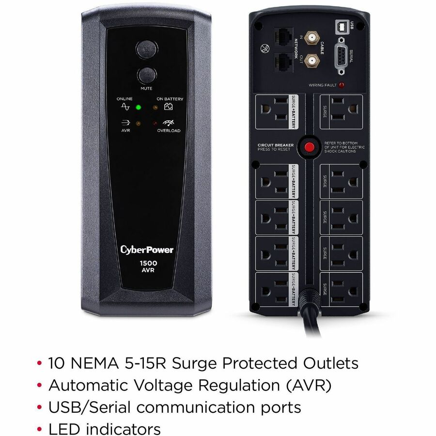 Alternate-Image2 Image for CyberPower CP1500AVRT AVR UPS Systems