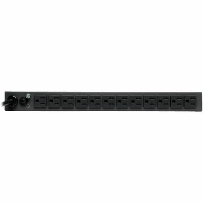 Rear Image for Eaton Tripp Lite Series 1.4kW Single-Phase Local Metered PDU, 120V Outlets (13 5-15R), 5-15P, 100-127V Input, 15 ft. (4.57 m) Cord, 1U Rack-Mount