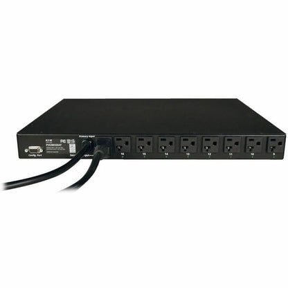 Rear Image for Eaton Tripp Lite Series 1.9kW Single-Phase Local Metered Automatic Transfer Switch PDU, 2 120V L5-20P / 5-20P Inputs, 16 5-15/20R Outputs, 1U, TAA