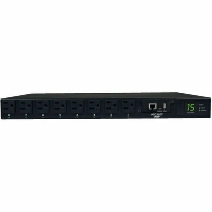 Front Image for Eaton Tripp Lite Series 1.4kW Single-Phase Switched Automatic Transfer Switch PDU, 2 120V 5-15P 15A Inputs, 8 5-15R Outputs, 1U, TAA