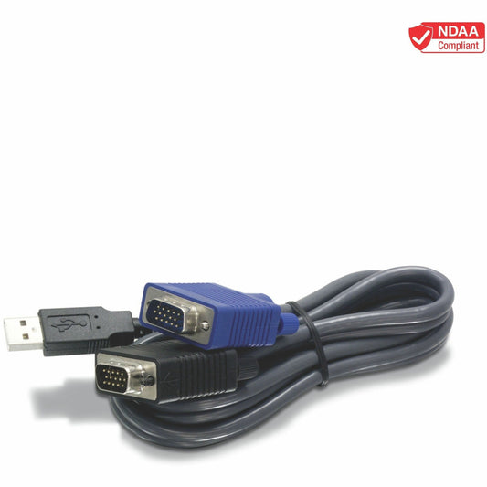 Main Image for TRENDnet 2-in-1 USB VGA KVM Cable, 1.83m (6 Feet), VGA-SVGA HDB 15-Pin Male to Male, USB 1.1 Type A, Connect Computers with VGA And USB Ports, USB Keyboard-Mouse Cable & Monitor Cable, Black, TK-CU06