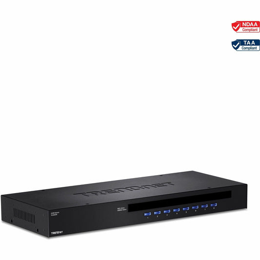 Main Image for TRENDnet 8-Port USB/PS2 Rack Mount KVM Switch, TK-803R, VGA & USB Connection, Supports USB & PS/2 Connections, Device Monitoring, Auto Scan, Audible Feedback, Control up to 8 Computers/Servers