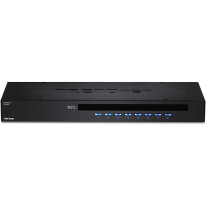 Front Image for TRENDnet 8-Port USB/PS2 Rack Mount KVM Switch, TK-803R, VGA & USB Connection, Supports USB & PS/2 Connections, Device Monitoring, Auto Scan, Audible Feedback, Control up to 8 Computers/Servers
