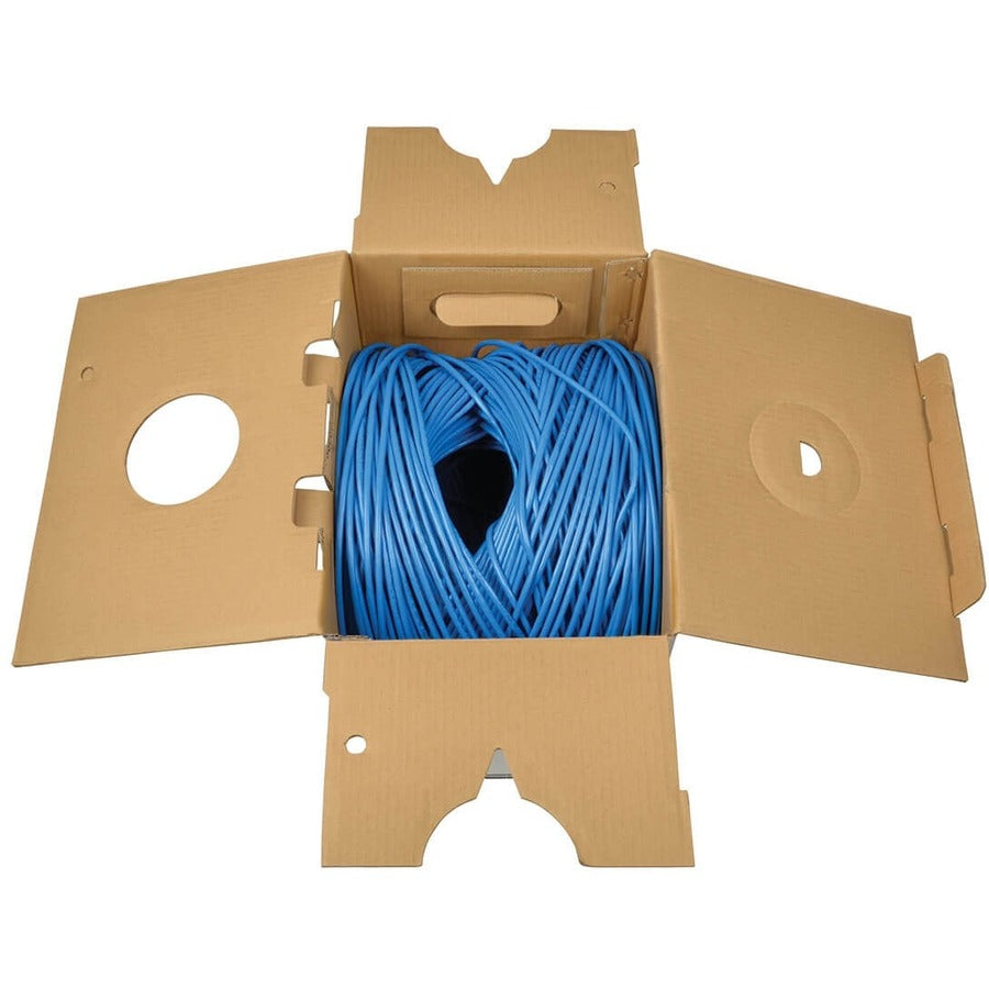 Alternate-Image2 Image for Tripp Lite by Eaton Cat5e 350 MHz Solid Core (UTP) PVC Bulk Ethernet Cable - Blue 1000 ft. (304.8 m) TAA