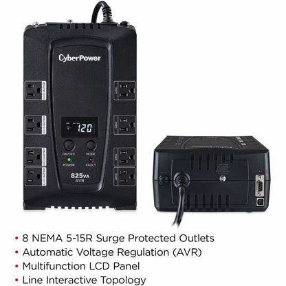 Alternate-Image1 Image for CyberPower CP825AVRLCD Intelligent LCD UPS Systems