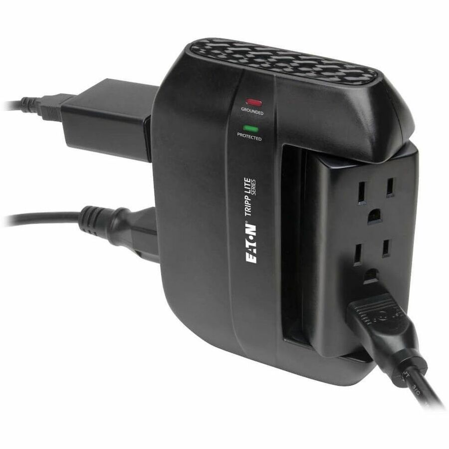 Alternate-Image2 Image for Eaton Tripp Lite Series Protect It! Surge Protector with 3 Rotatable Outlets, 3 Stationary, side facing Outlets, Direct-Plug In, 1200 Joules