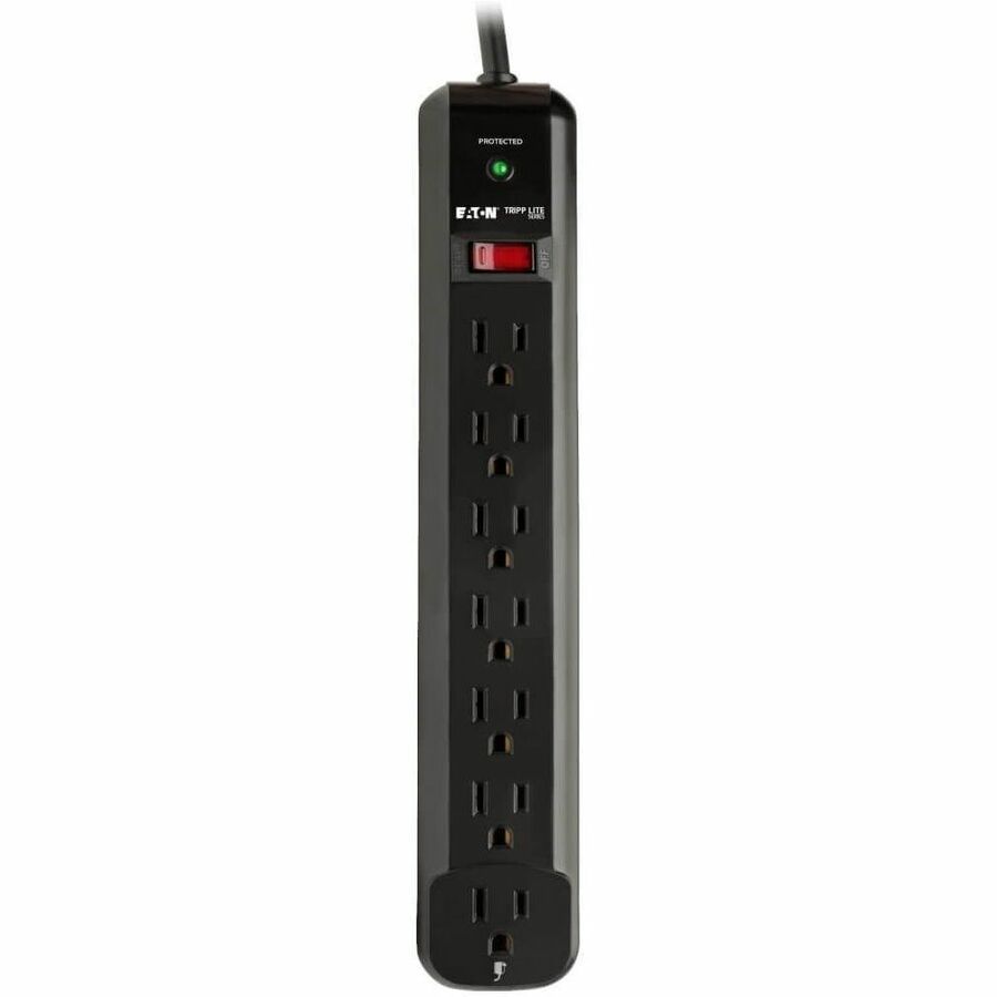 Alternate-Image3 Image for Eaton Tripp Lite Series Protect It! 7-Outlet Surge Protector, 12 ft. Cord, 1080 Joules, Diagnostic LED, Black Housing