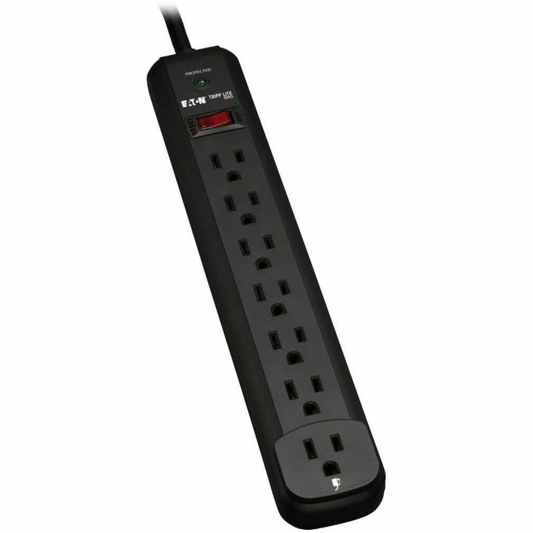 Main Image for Eaton Tripp Lite Series Protect It! 7-Outlet Surge Protector, 12 ft. Cord, 1080 Joules, Diagnostic LED, Black Housing