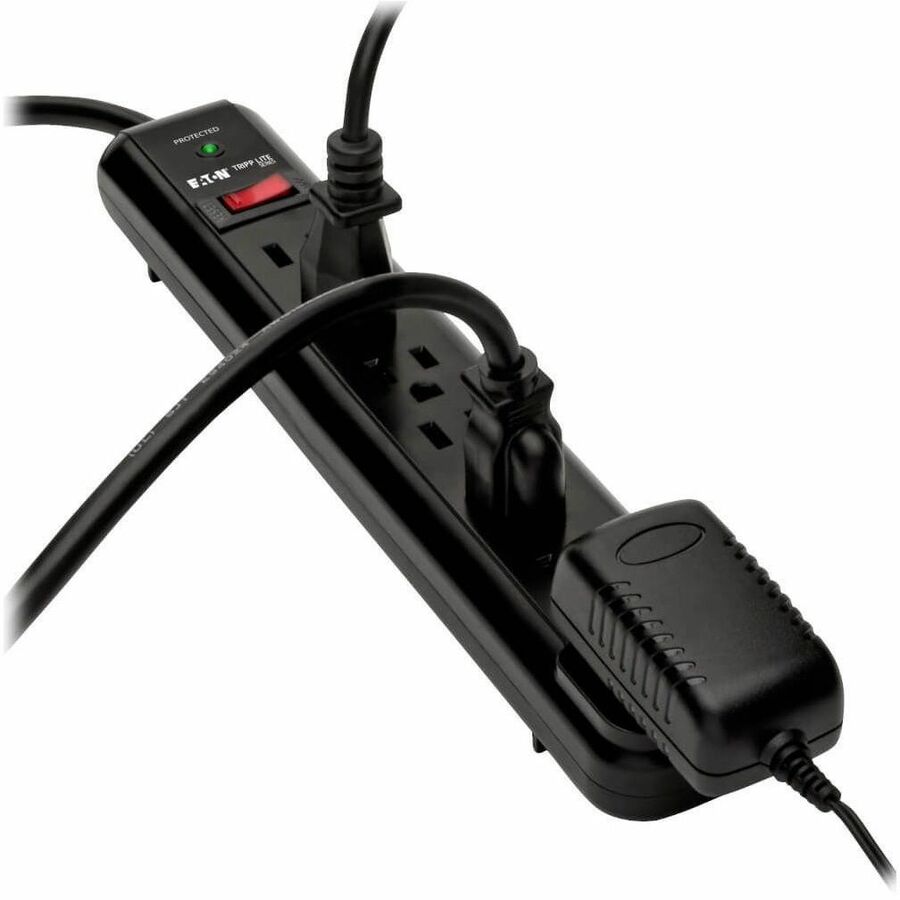 Alternate-Image2 Image for Eaton Tripp Lite Series Protect It! 7-Outlet Surge Protector, 12 ft. Cord, 1080 Joules, Diagnostic LED, Black Housing